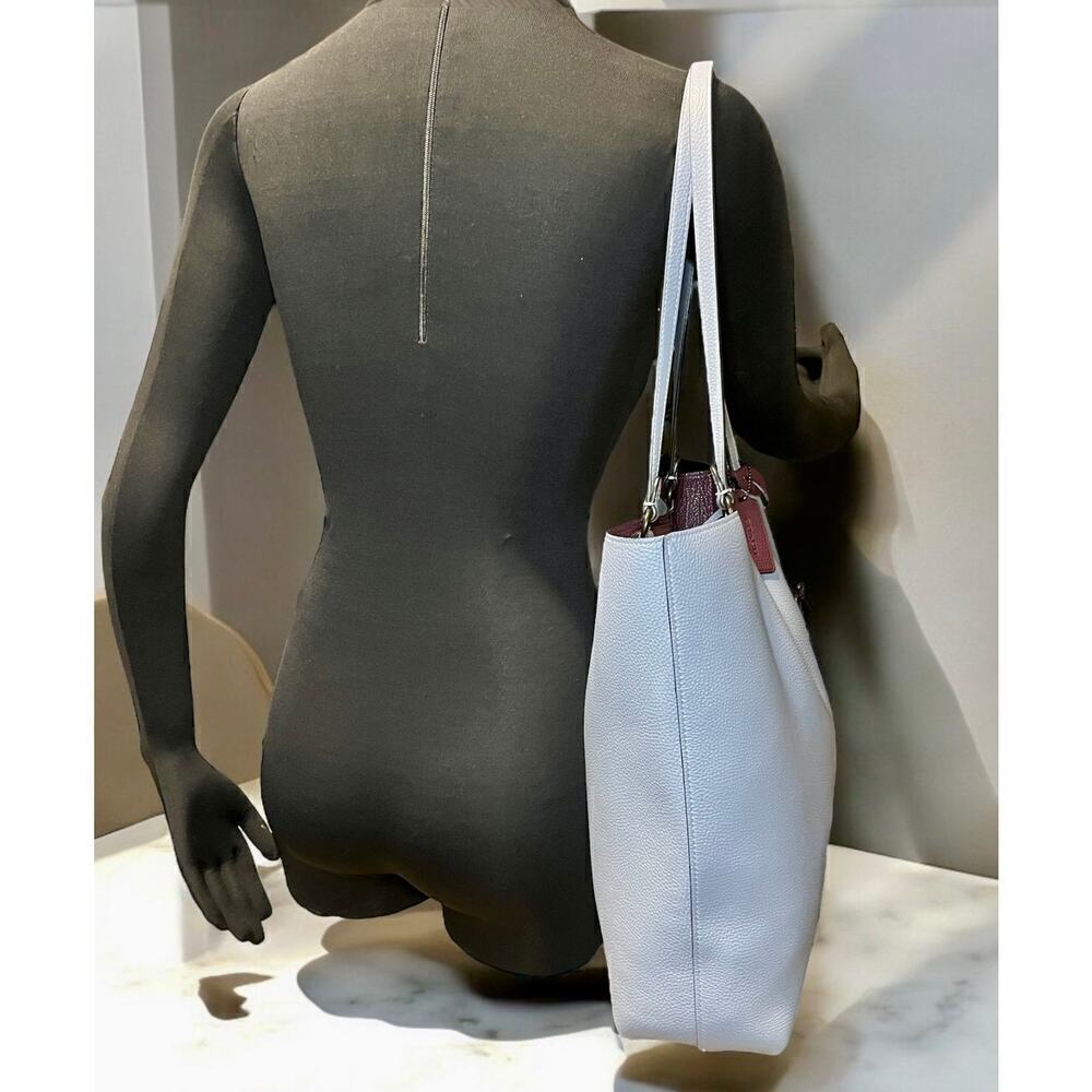 Coach 88341 Plaza Polished Pebble Leather Tote Bag - Picture 8 of 10